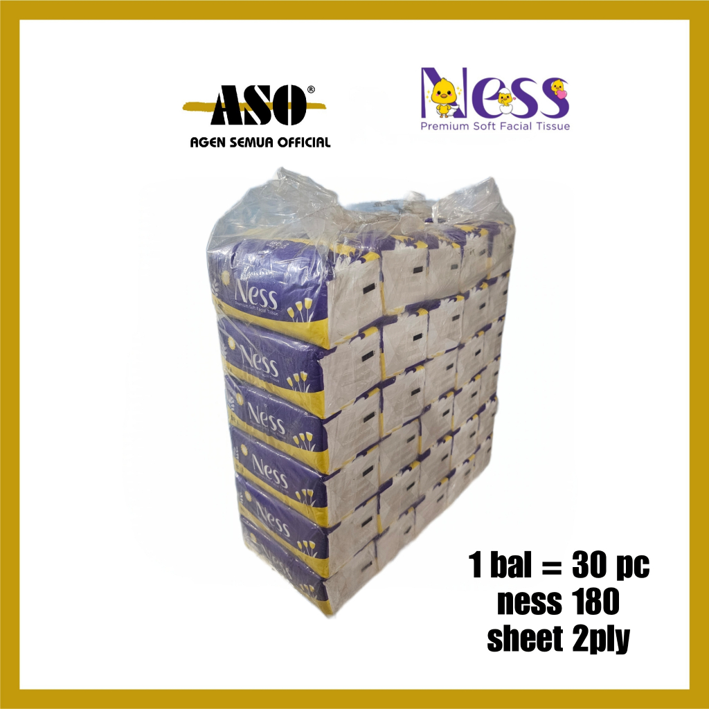 [ BAL ] Tissue Tisu NESS 180 sheets 2ply facial tissue ( ISI 40 ) - Gambar 3