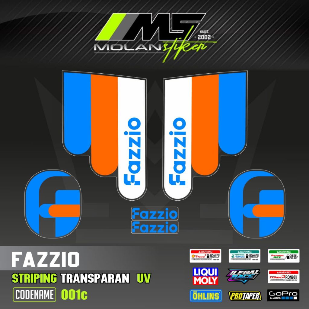 Decal Sticker Striping Variation Transparent Uv Fazzio 125 Striping ...