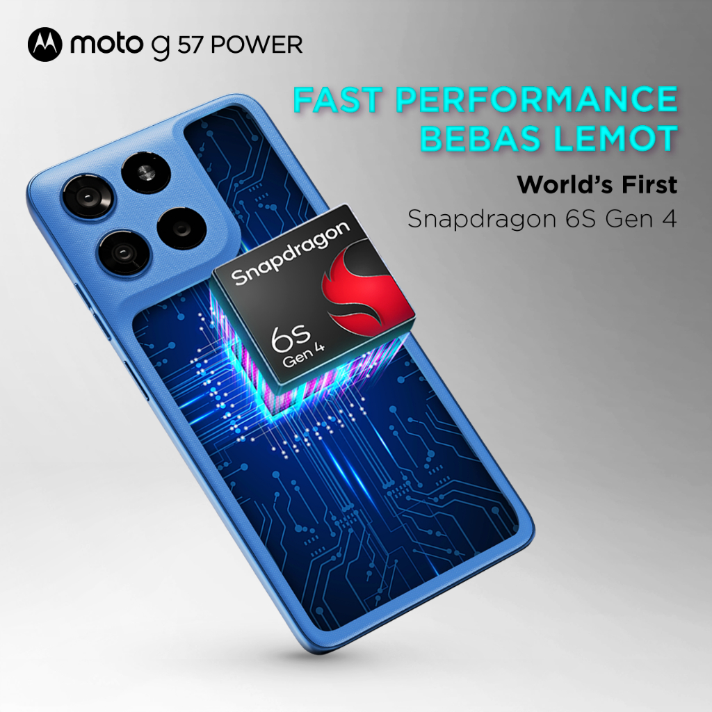 Moto G57 Power 5G - RAMBoost 24GB/256GB - Snapdragon6s Gen4 - Antutu 625K - 7000mAh SiliconCarbon - 50MP Sony LYTIA600 - 8MP Selfie - 6.72" - IP64 GG7i MIL810H - Dolby Stereo - Gambar 2