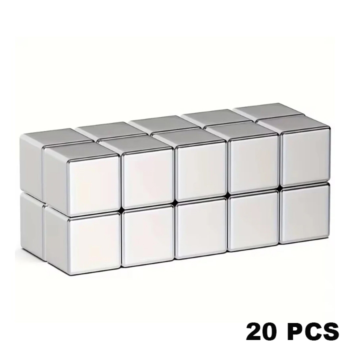 Strong Neodymium Magnet 8x8x8mm 20pcs Set Cube Box N25 Cuboid 1MSV ...