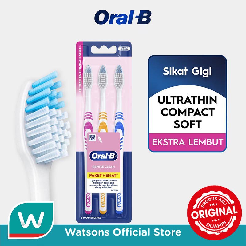 Oral-B Sikat Gigi Ultra Thin Compact Soft 3'S
