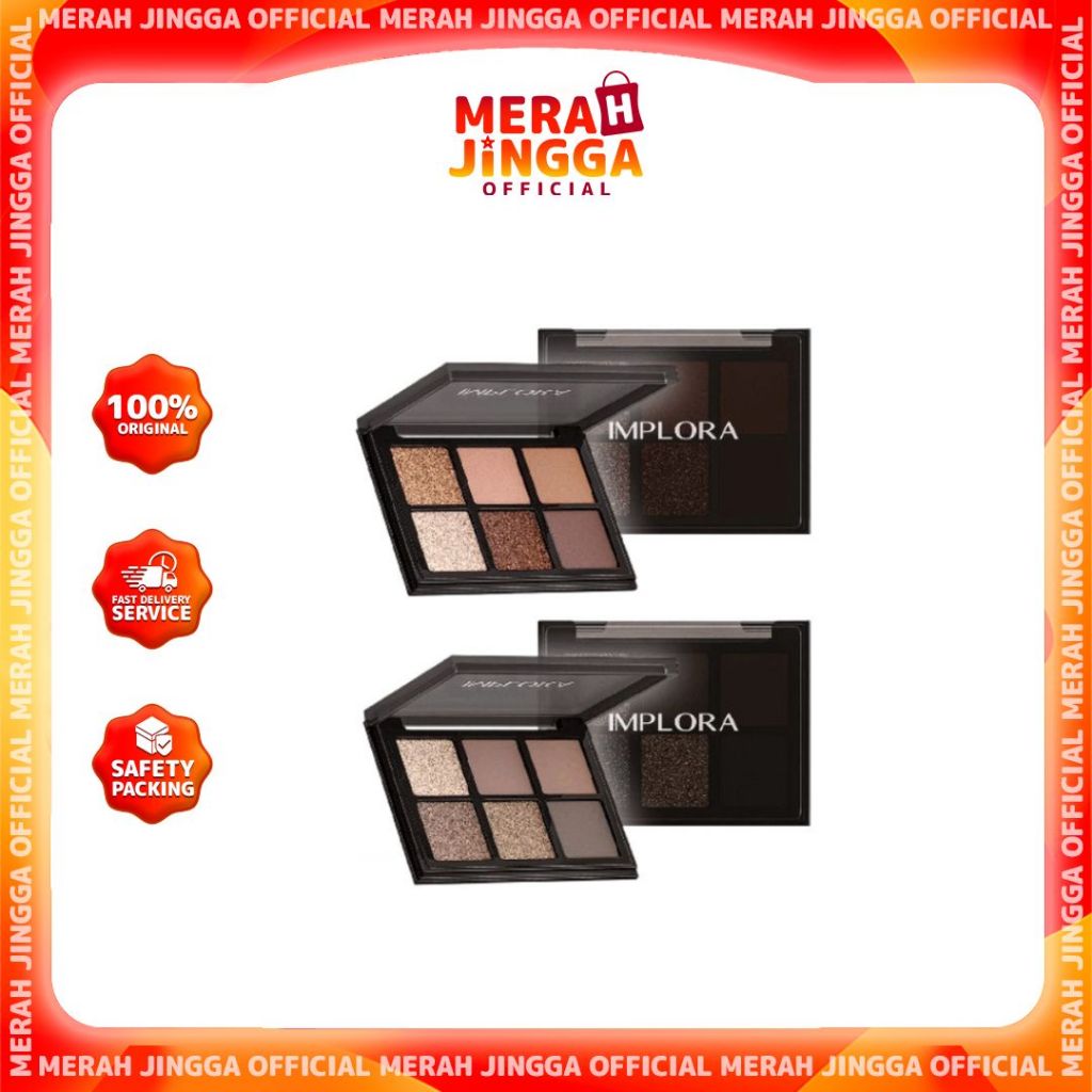Implora Urban Eyeshadow Palette Pigmented Long Lasting / Merah Jingga Official