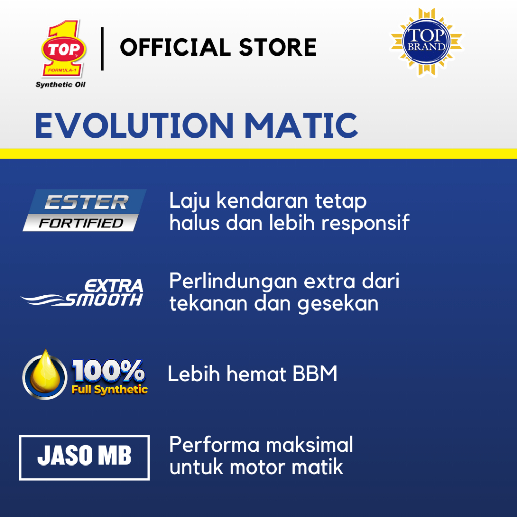 TOP 1 Oli Motor Matik EVOLUTION MATIC 10W-40 1L - Vario - Nmax - Nex - Gambar 3