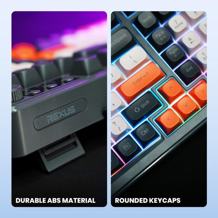Rexus K98M / K98-M V2 Battlefire Retro Wired Gaming Keyboard with Knob - Gambar 3