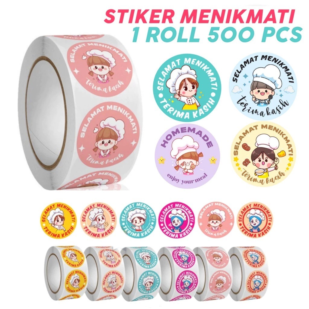 POPmaker Stiker Thank You 500 Lembar Motif Menarik - Gambar 3