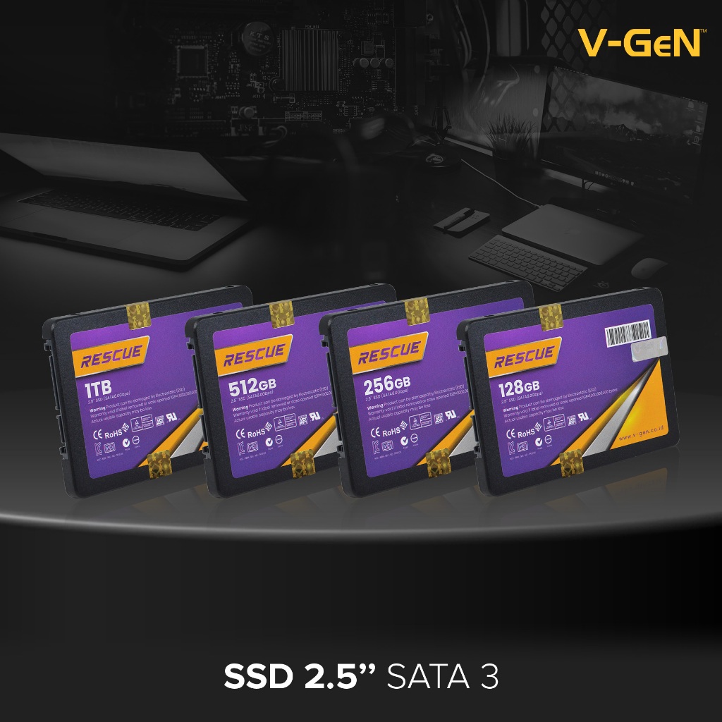 V-GeN SSD 128GB 256GB 512GB 1TB SATA3 128 GB 256 512 GB 1 TB VGEN + HDD Caddy 12.7 mm 9.5 mm Bracket PC - Gambar 2