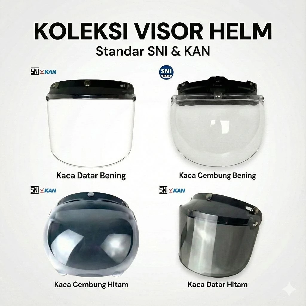 Kaca Helm Bogo Datar dan Cembung Uniersal Cocok Untuk Semua Jenis Helm Bogo