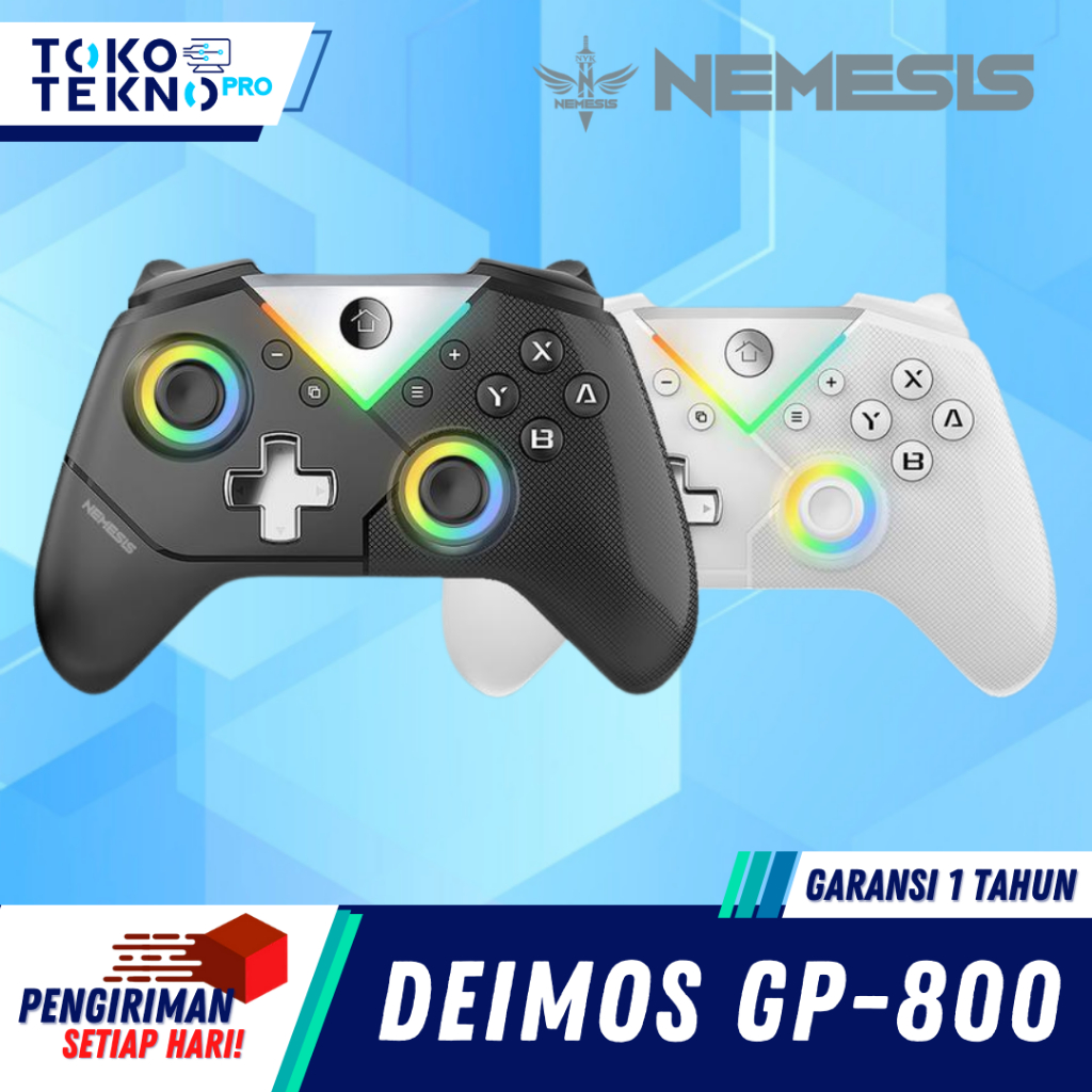 NYK Nemesis Deimos GP800 / GP-800 Gamepad Wireless Connection 2In1 RGB Controller with Hall Effect