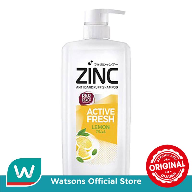 Zinc Shampoo Active Fresh Lemon Mint Botol 680ml - Gambar 2