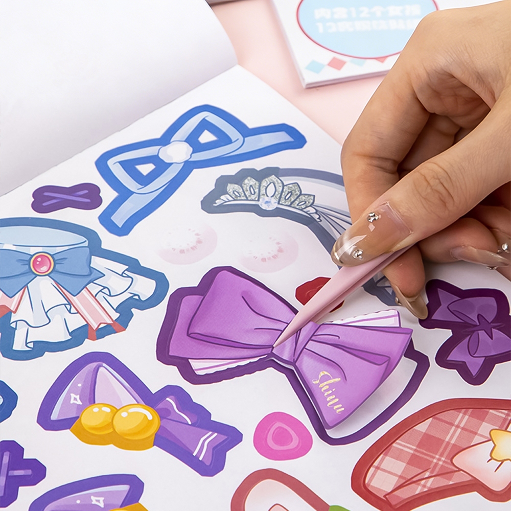 Buku Stiker Makeup Kartun Princess Anak Perempuan - Gambar 4