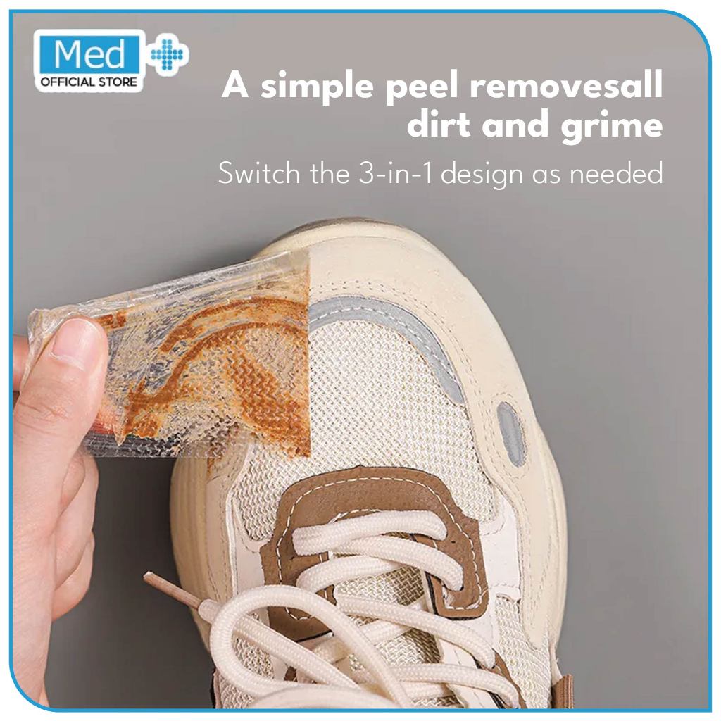 Med+ Stiker Anti Air Kepala Sepatu Transparent Shoe Protector PU Film - (30 Lembar) - Gambar 4