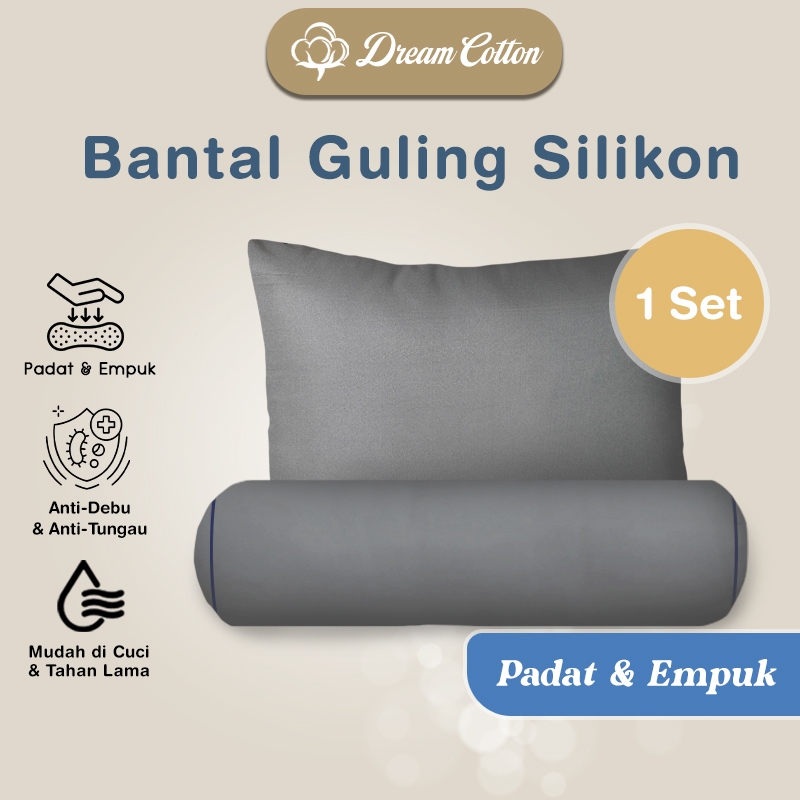 [Bantal Guling Set] Dreamcotton Bantal Tidur Silikon, Bantal Hotel Uk 65x45cm Anti Kempes Guling Jumbo