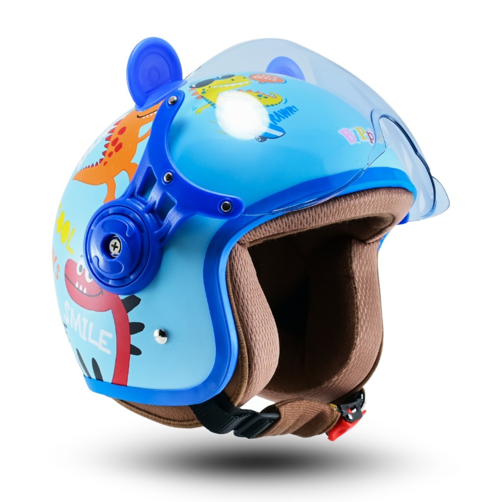 Helm Anak BIP PLAST Helm Anak Retro Pilot Karakter Duck Kaca Pilot - Gambar 4