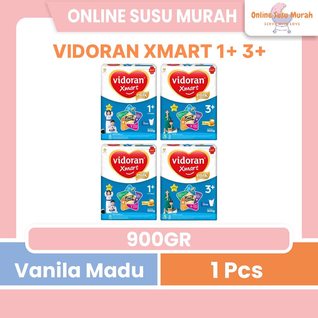 VIDORAN XMART 1+ 3+ 900GR VANILA MADU IMUN UP SUSU FORMULA TAHAP 1 DAN 3 900 GR SSKD