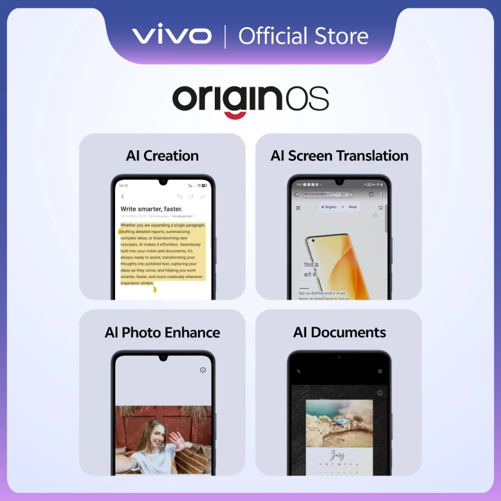 vivo Y05 - Desain Premium, 6500mAh Tahan 3 Hari, IP65 Tahan Hujan, Tahan Banting Ekstrem, Origin OS Performa Lancar, Layar Ultra Tenang 1200nits - Gambar 4