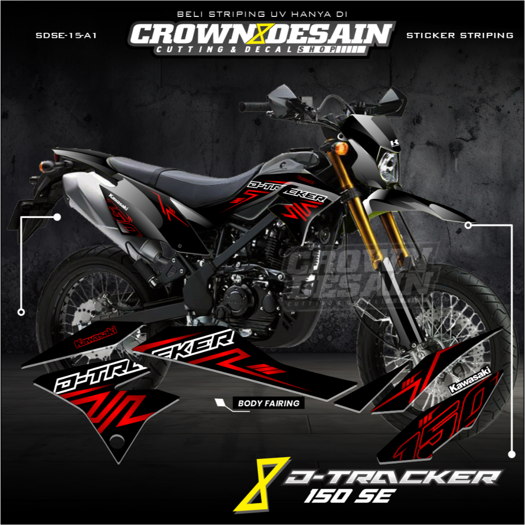 Striping Decal kawasaki D-Tracker 150 Original Design Variation ...