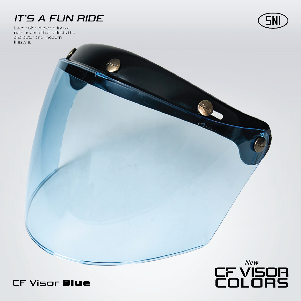 Cargloss Visor CFM - Kaca Helm Flat Blue