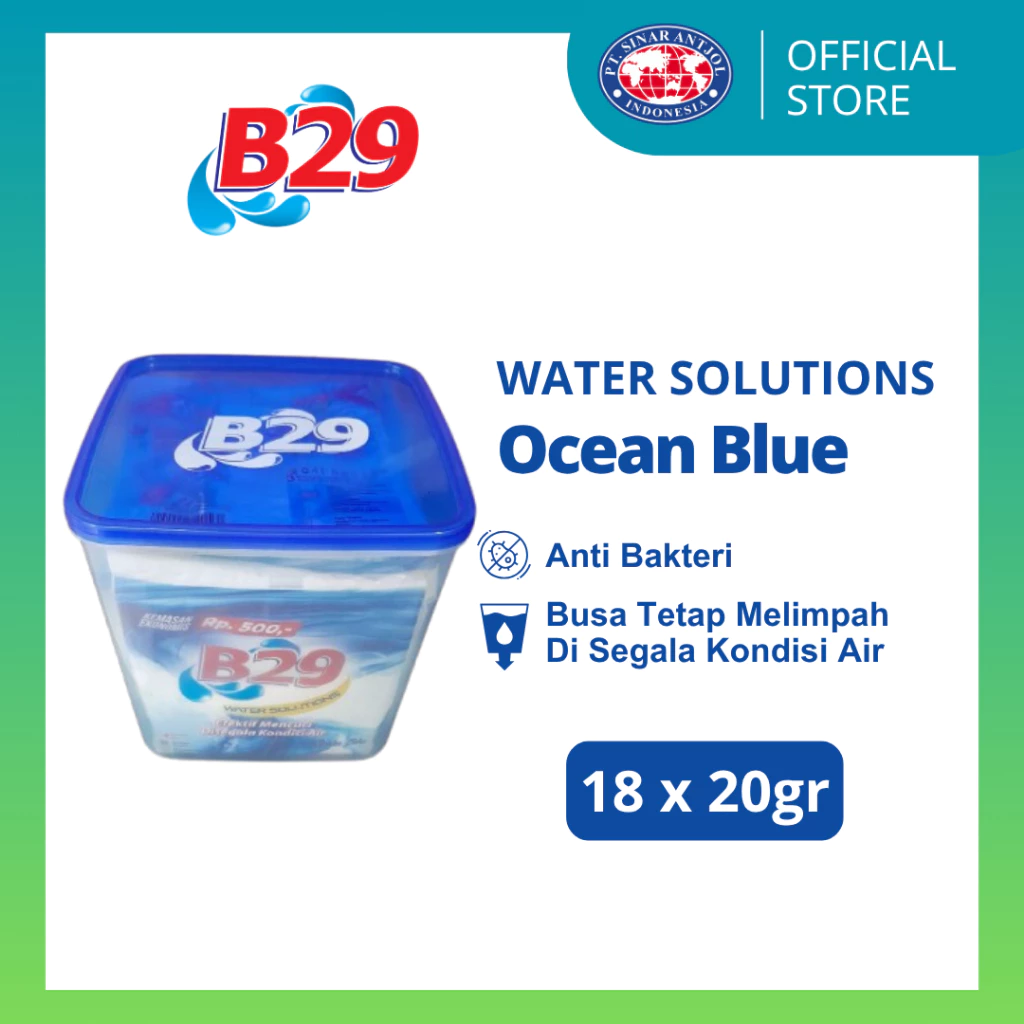 SnackBOX - B29 Deterjen Bubuk OCEAN Blue 18 Sachet x 20gr - Gambar 3