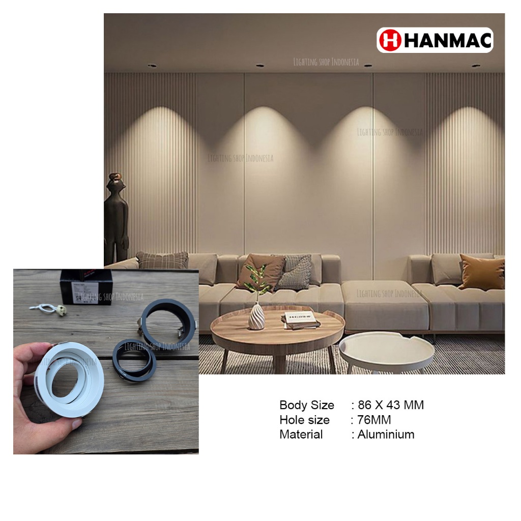 Round inbow downlight, embedded spotlight, ceiling fitting, mr16 ...