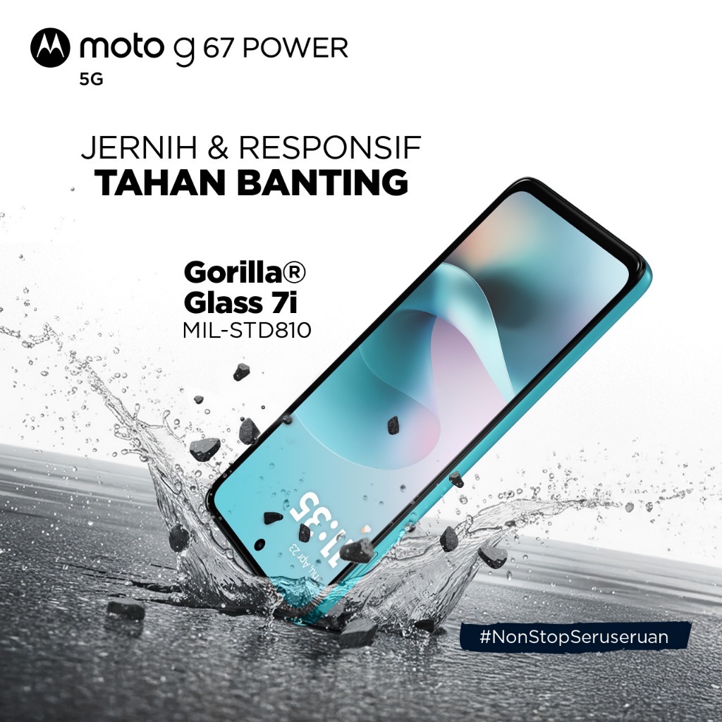 Moto G67 Power 5G - RAMBoost 24GB/256GB - Snapdragon7s Gen2 - 7000mAh SiliconCarbon - 50MP Sony LYTIA600 - 4K Semua Lensa - 32MP Selfie - 6.72" - IP64 GG7i MIL810H - Dolby Stereo - Gambar 4