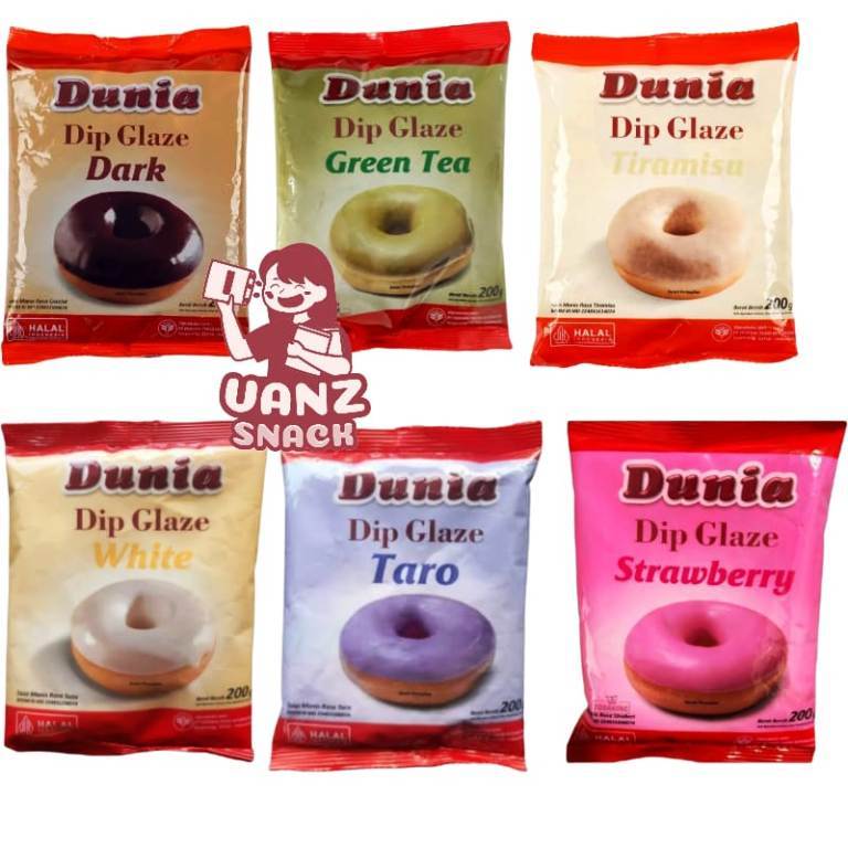 Dunia Dip Glaze 200gram Topping Berbagai Macam Kue, Donut, Dan Roti