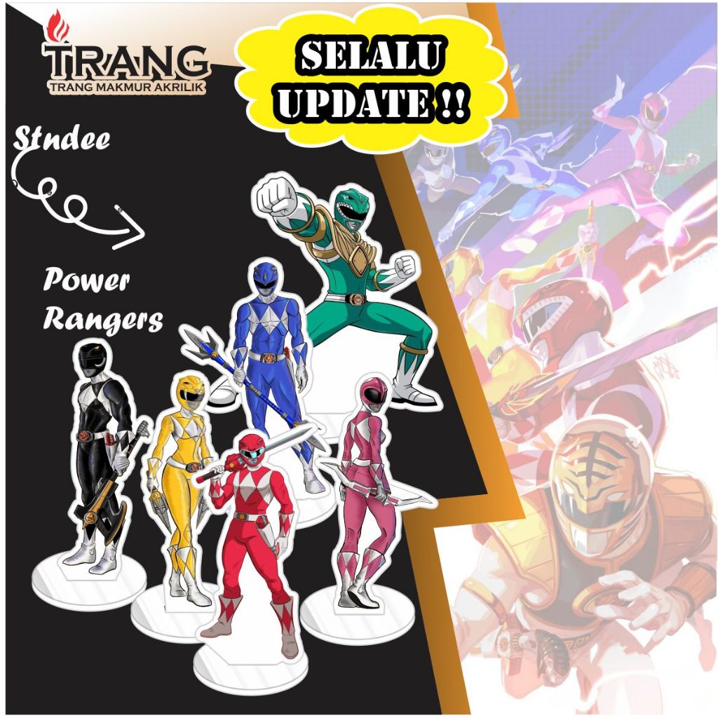 Standee Figure Acrylic Power Rangers mighty morphing / Standing Action ...