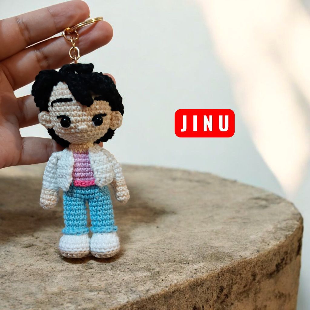 GANTUNGAN Knitted Keychain Amigurumi Character Kpop Demon Hunter Jinu ...