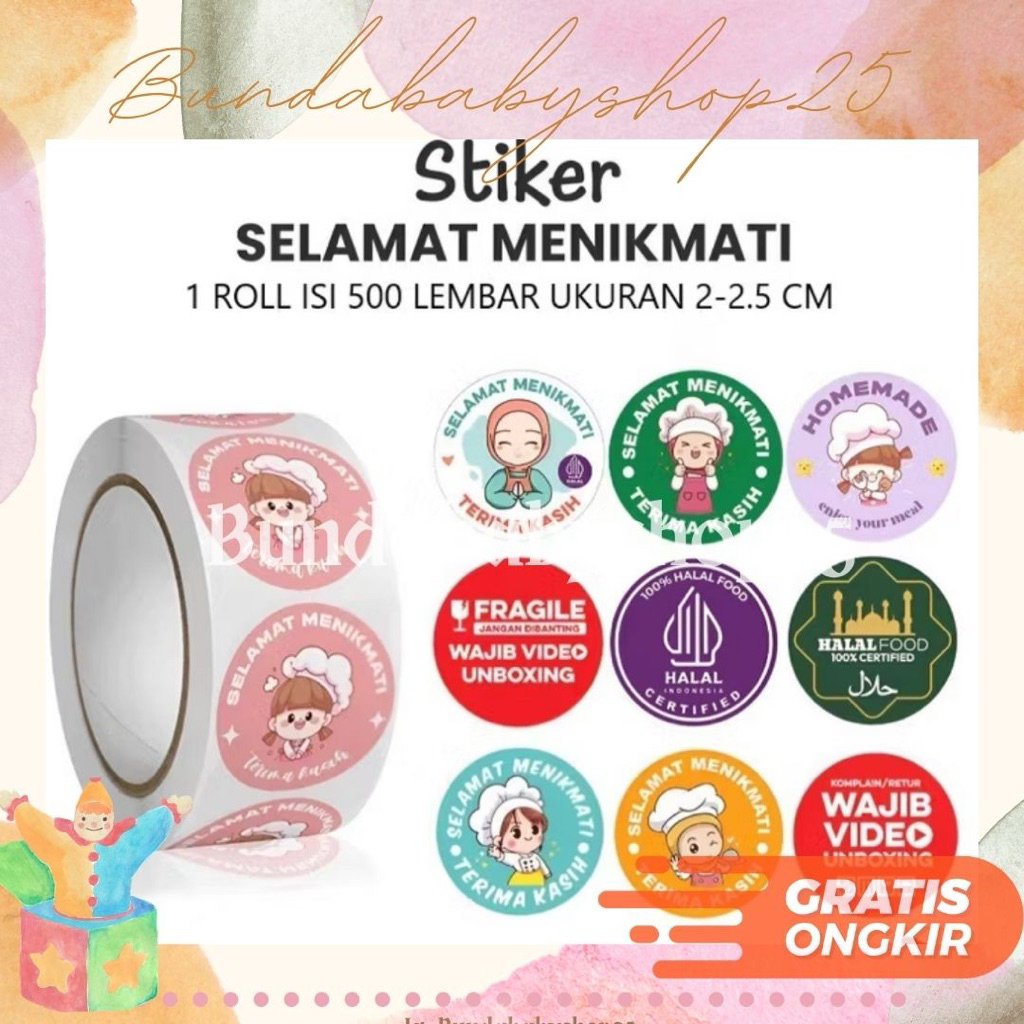 Thank You Sticker Roll Contents 500 Thank You Stickers Label Roll 2.5Cm ...