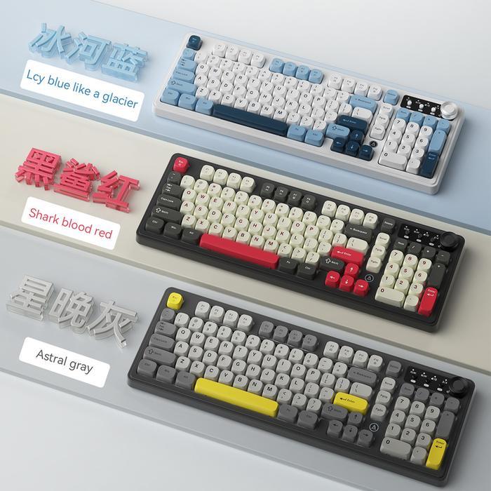 Ajazz AF98 / AF-98 Wired Mechanical Feel Membrane Keyboard Office RGB Mixed Light - Gambar 2