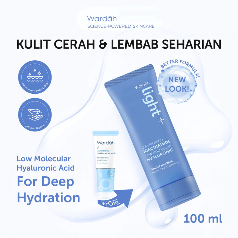 Wardah Lightening Micellar Gentle Wash / Merah Jingga Official - Gambar 3