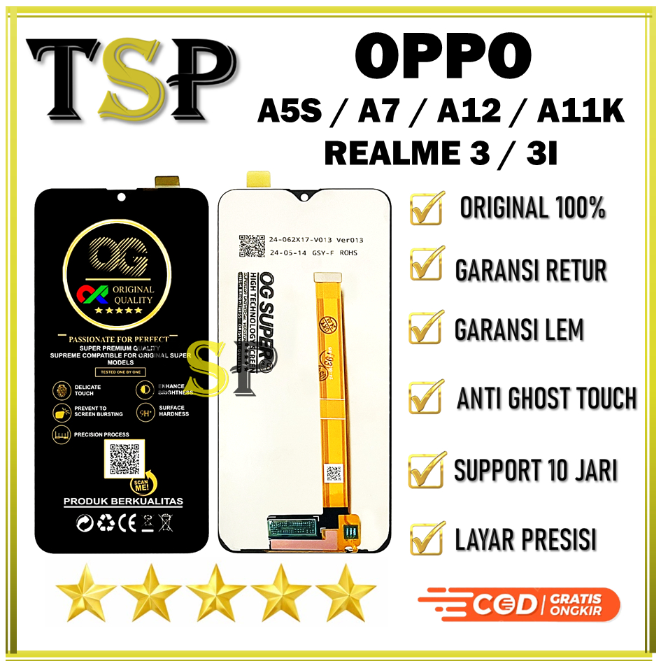 LCD OPPO A5S / A7 / A12 / A11K / AX5S / REALME 3 / 3I Fullset Touchscreen ORI LAYAR TOUCHSCREEN