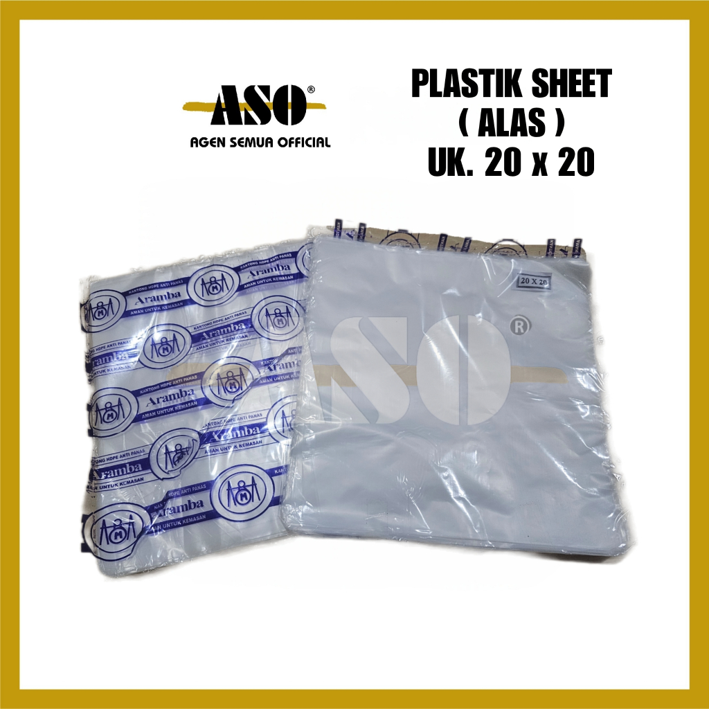 [ PAKET ] Plastik Sheet ARAMBA plastik alas nasi plastik lembaran anti panas uk 20x20 PROMO !!!