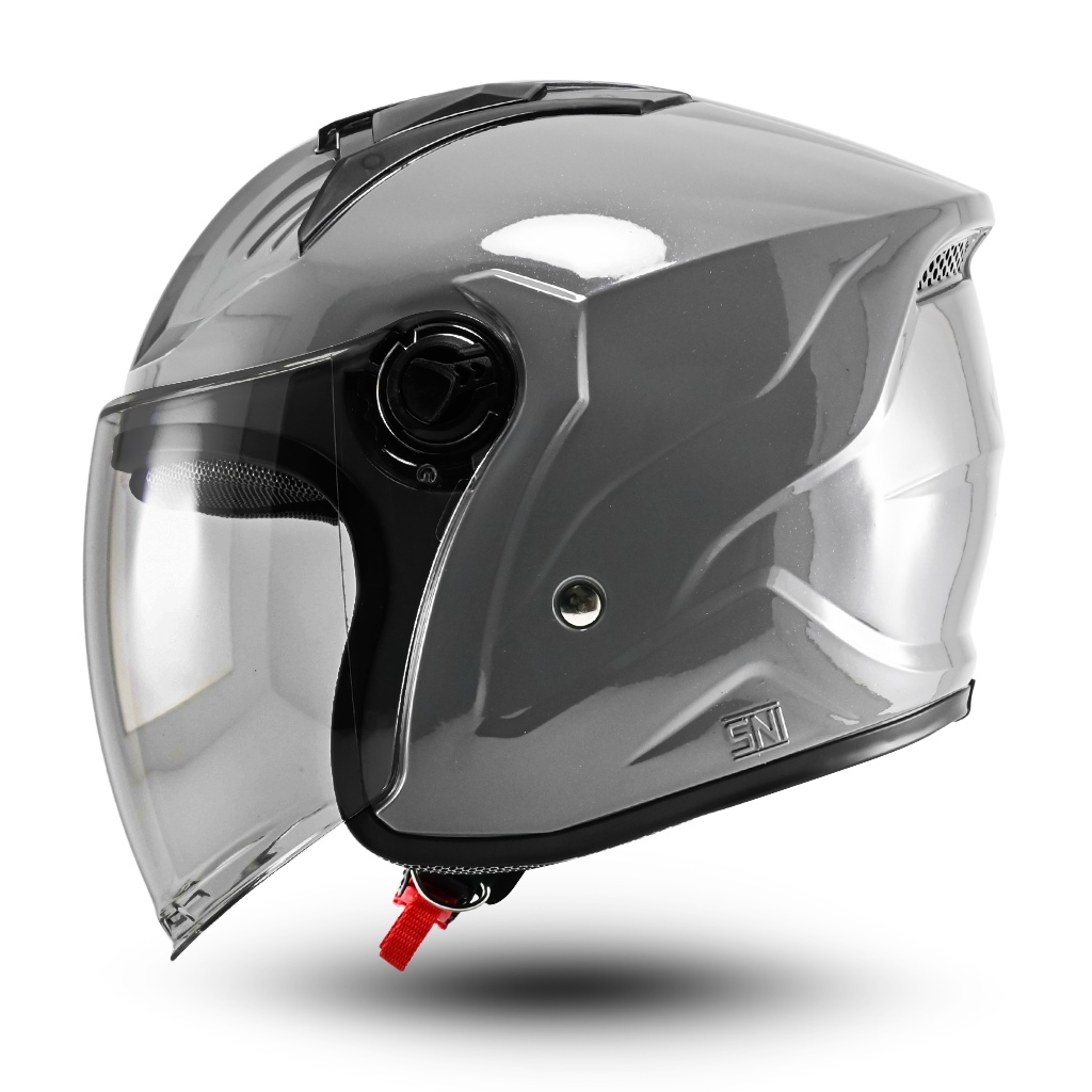 Helm Bipplast Voltix Helem Cewek Cowok Keren SNI Half Face Kekinian Visor Smoke