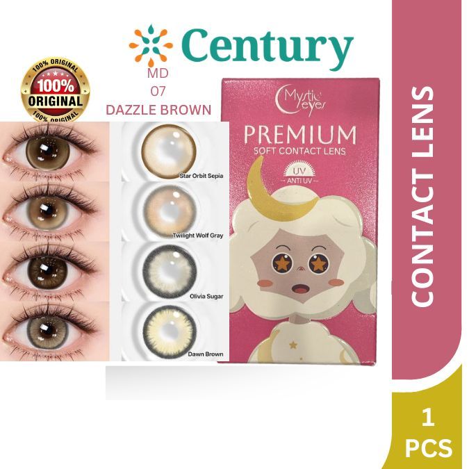 MYSTIC EYES PREMIUM SOFT CONTACT LENS G DAZEL BROWN MD07 / CONTACT LENS / SOFLEN / MATA