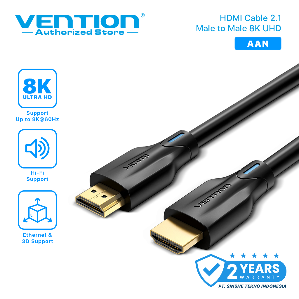 Vention Kabel HDMI v2.1 Male to Male UHD 8K 4K FHD HDR