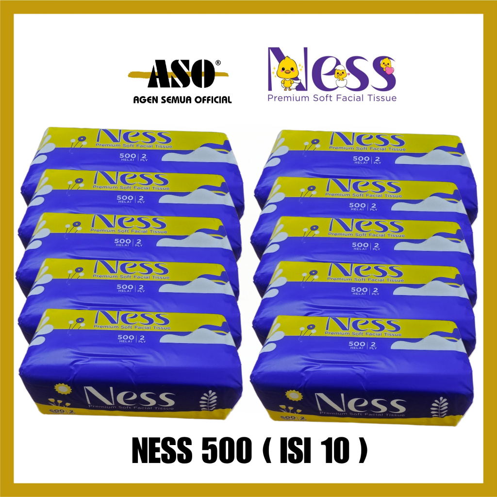 [ PAKET ISI 8 &10 ] Tisu Tissue NESS 250 sheet 500 helai 2ply Facial tisu wajah PROMO - Gambar 4