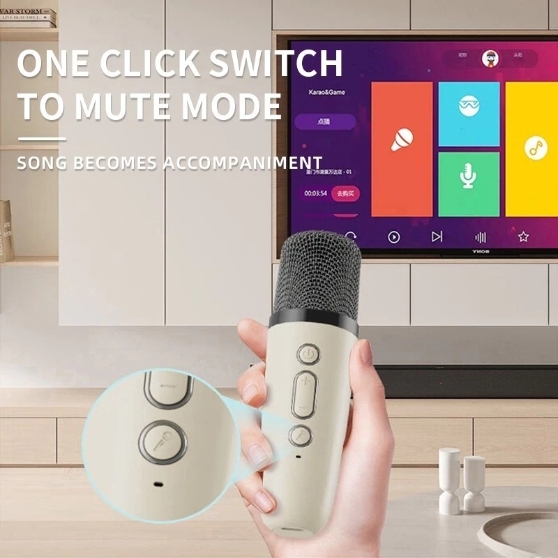 [COD] Karaoke Bluetooth Speaker Wireless With MIC RGB Light Super Sound Quality Home Party Speaker - Gambar 4