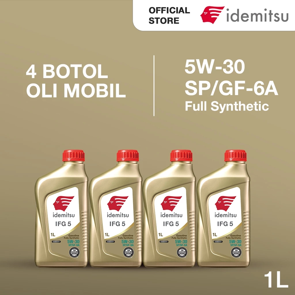 PAKET OLI IDEMITSU IFG5 5W-30 SP/GF-6A (1L) 4 BOTOL OLI MESIN MOBIL
