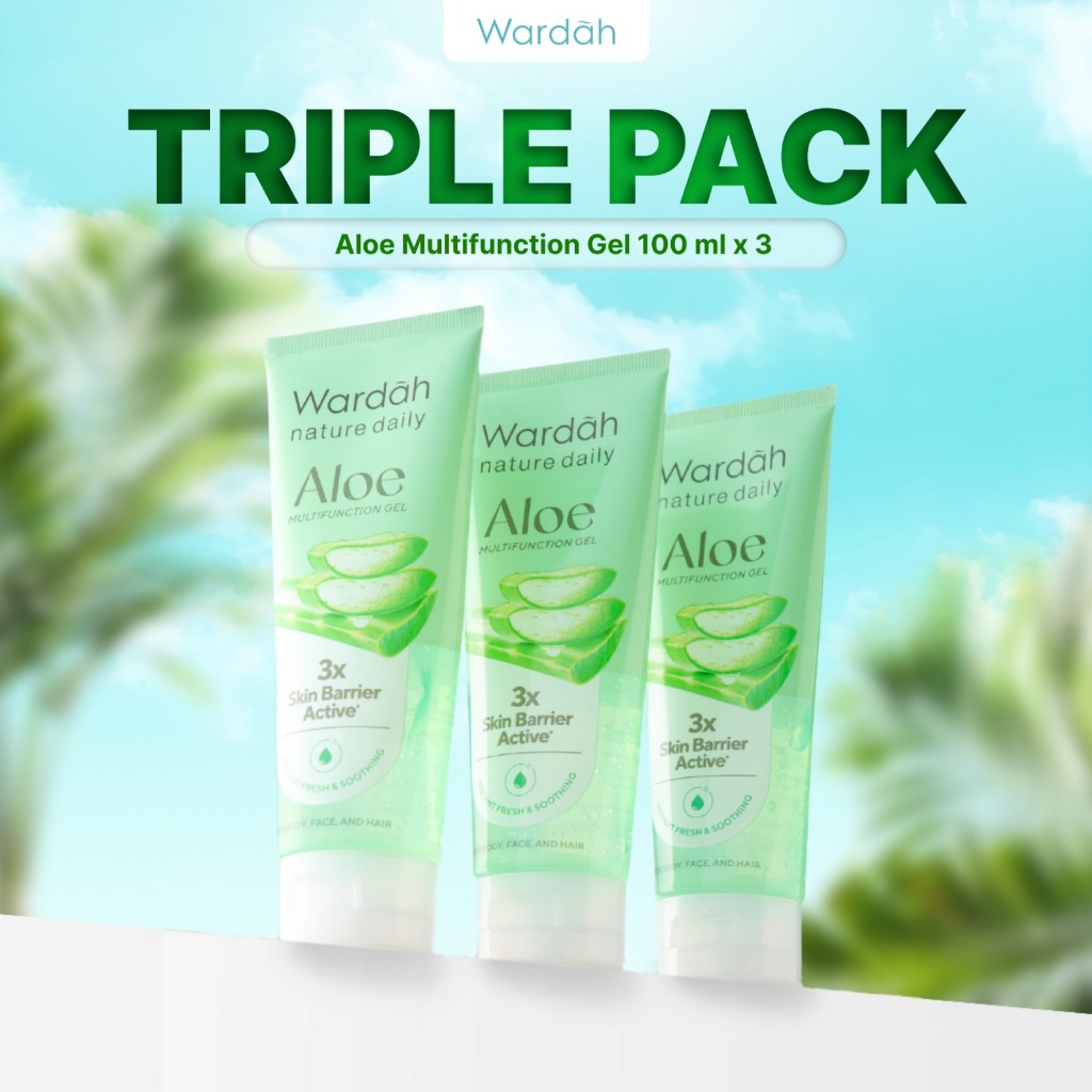 Wardah Nature Daily Aloe Hydramild Multifunction Gel 100 ml Twinpack - Personal Care - Gambar 2
