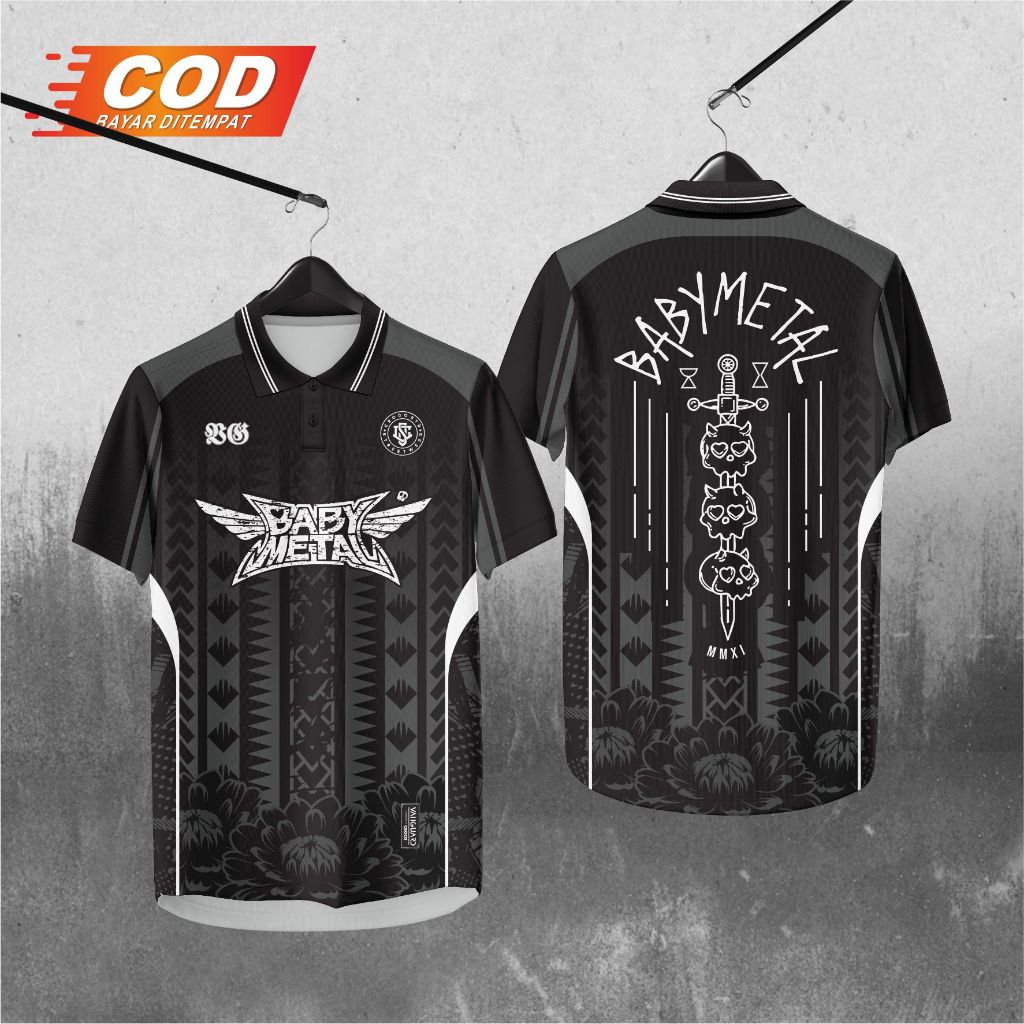 BABY METAL Fullprint Jersey Front Back Button Collar Model Drifit ...