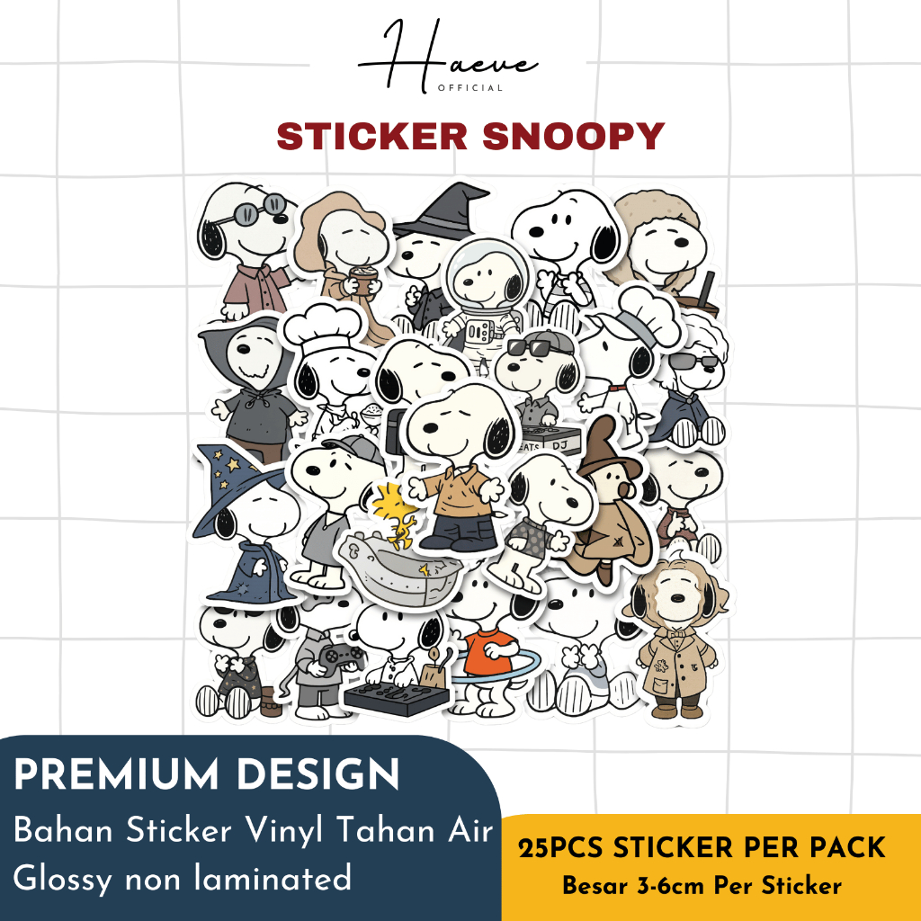[PACK] Sticker Pack Snoopy Sticker Helmet Laptop Tumbler Waterproof ...