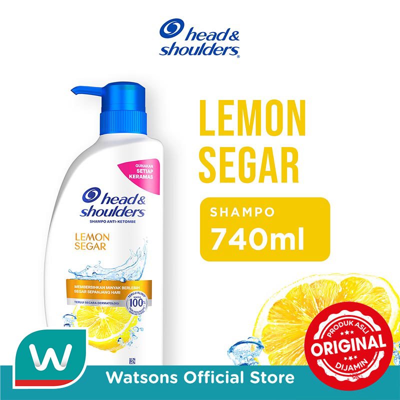 Head & Shoulders Shampoo Anti Ketombe Lemon Segar Perawatan Rambut 740ml