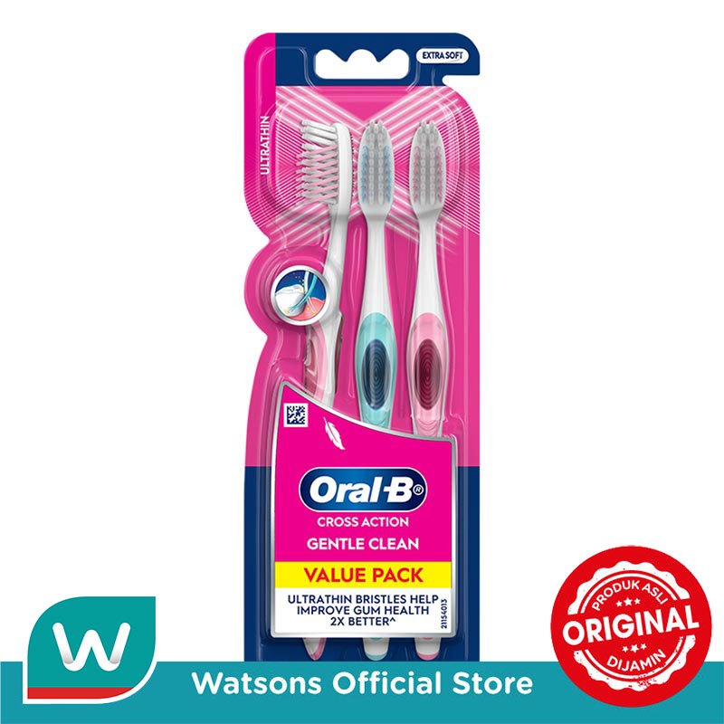 Oral-B Sikat Gigi Cross Action Ultra Thin 3'S - Gambar 2