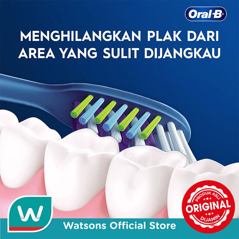 Oral-B Sikat Gigi Cross Action Anti Plak Deep Clean 3'S - Gambar 3