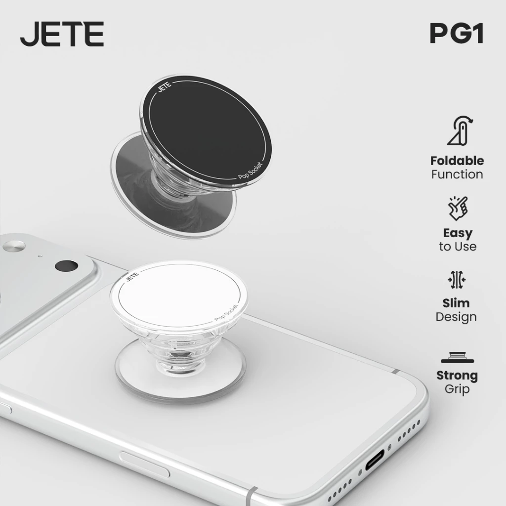 Griptok JETE PG1 Sticky Ring Holder Socket Handphone Universal 3M Ring HP Stand Holder 360° Phone Grip Holder Iring Stand For Android For iPhone - Gambar 2