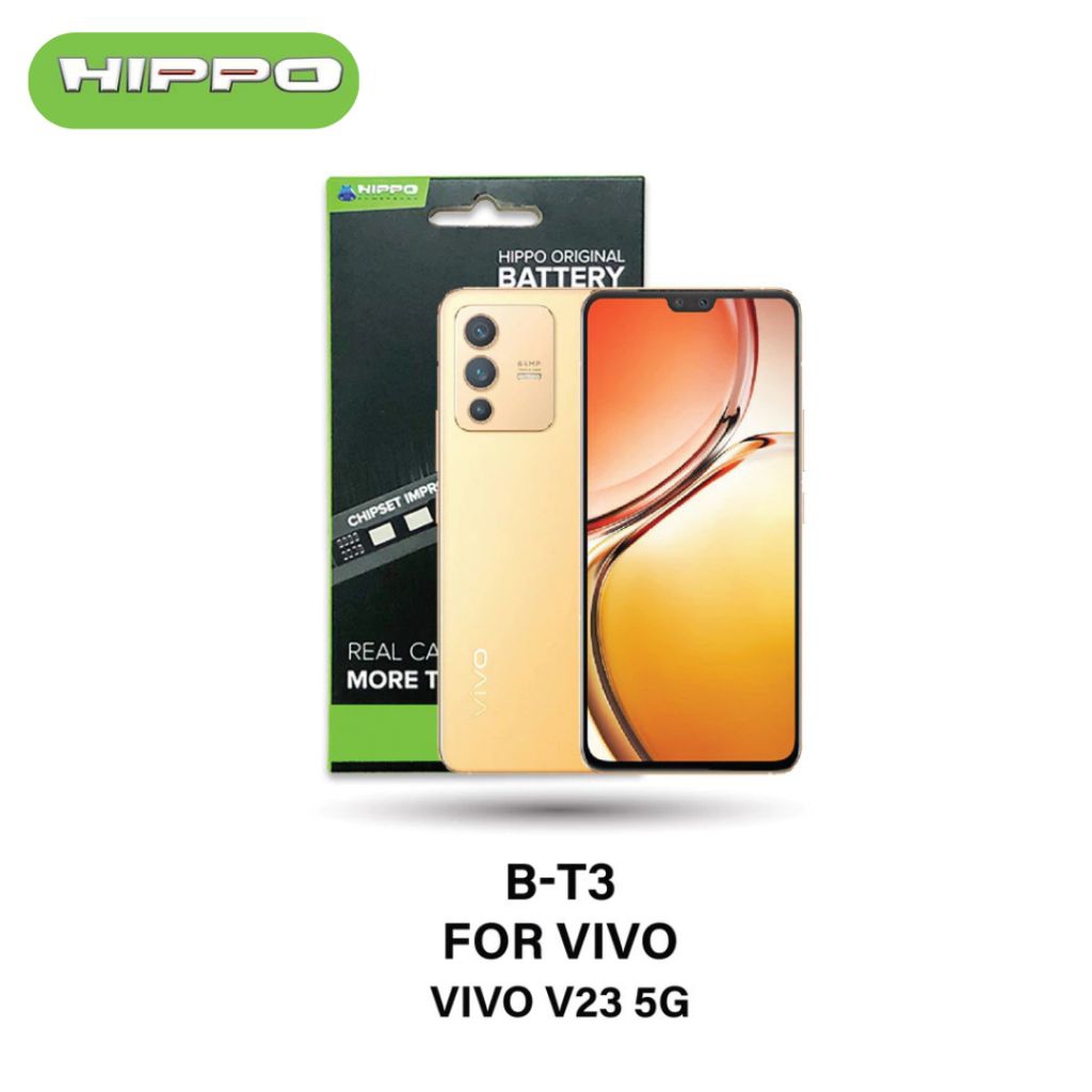 Hippo Baterai B-T3 VIVO V23 5G 4200mAh Battery Batere Batrai Batre Original Cell Garansi resmi