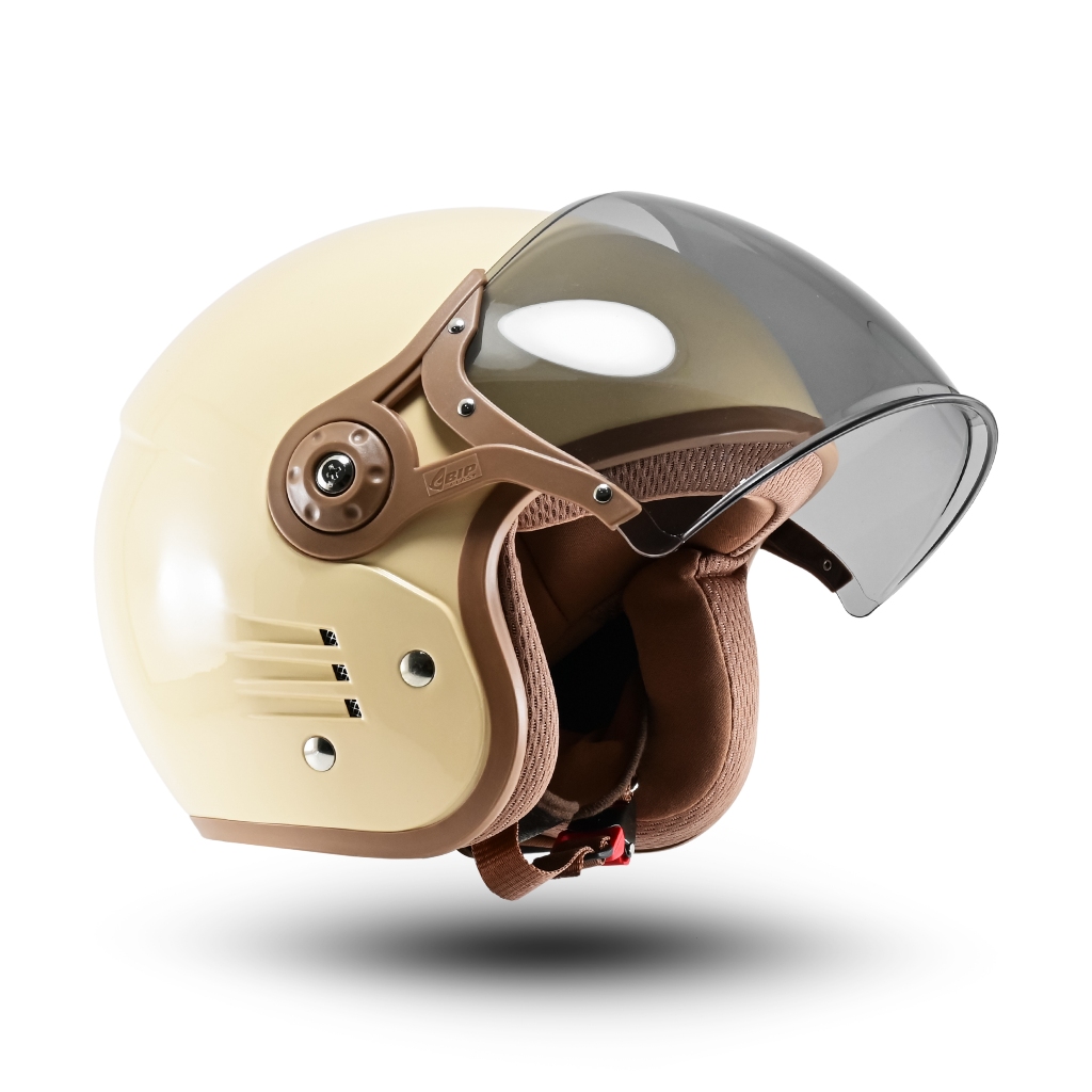 Helm Retro Bipplast Terbaru SNI Pria Wanita Solid FANTASY V2 - Gambar 3