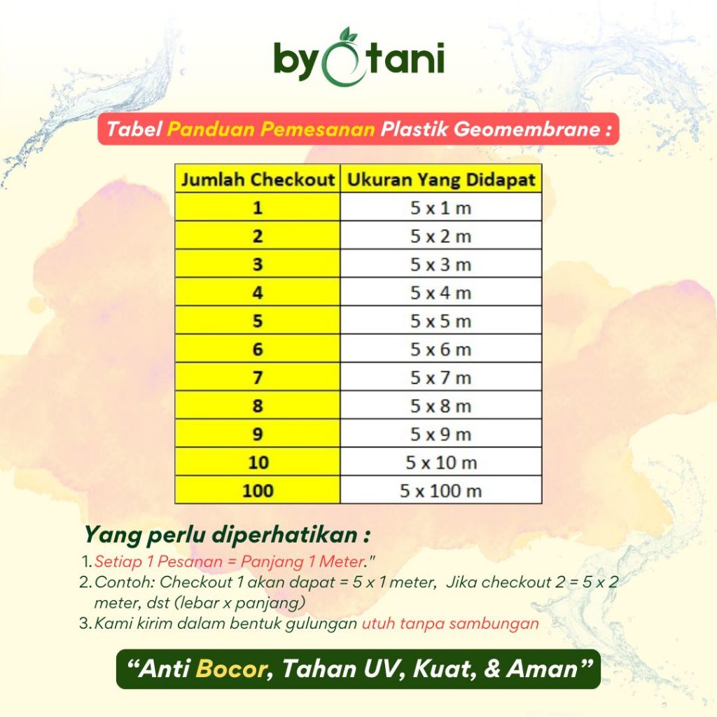 Plastik HDPE Geomembrane Tebal 300 Micron Lebar 5 Meter - Gambar 3