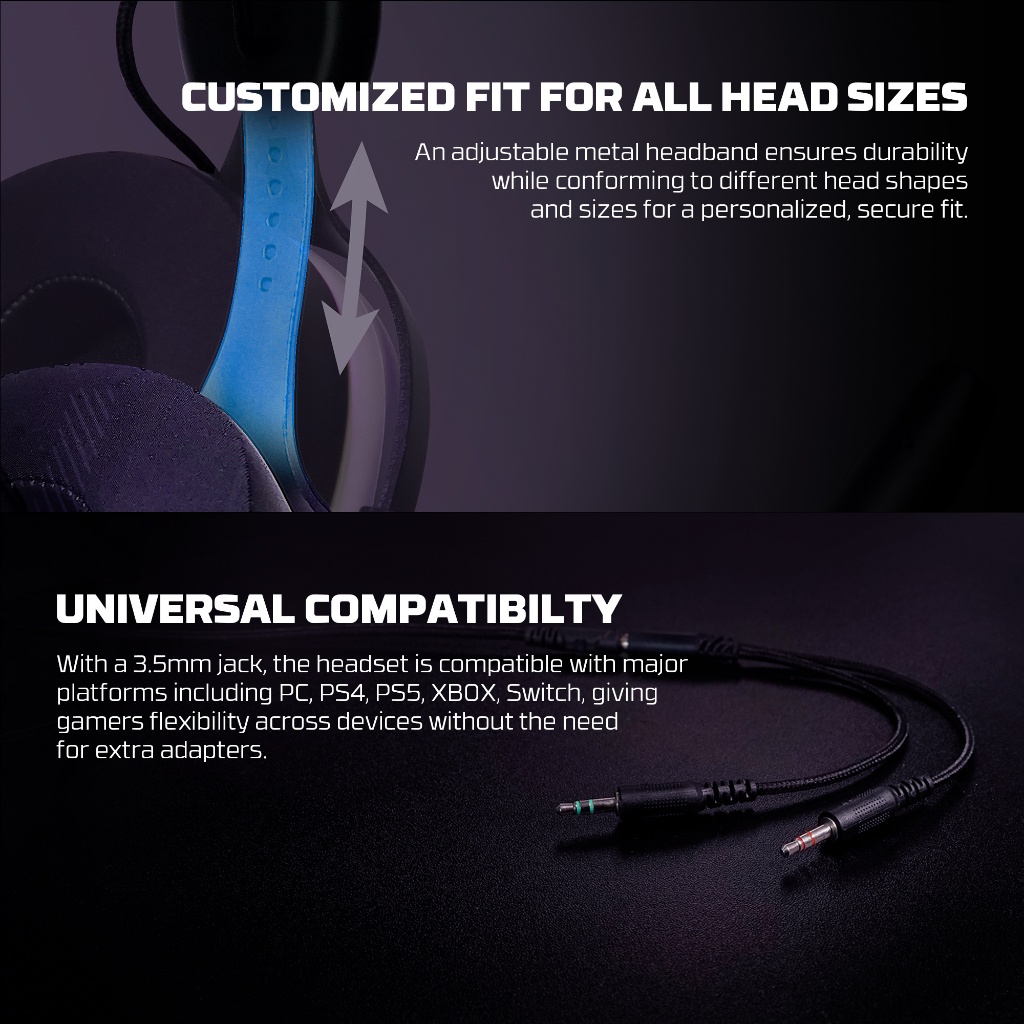 Fantech Carbon MH92 / MH-92 Headphone Multiplatform Gaming Headset - Gambar 3