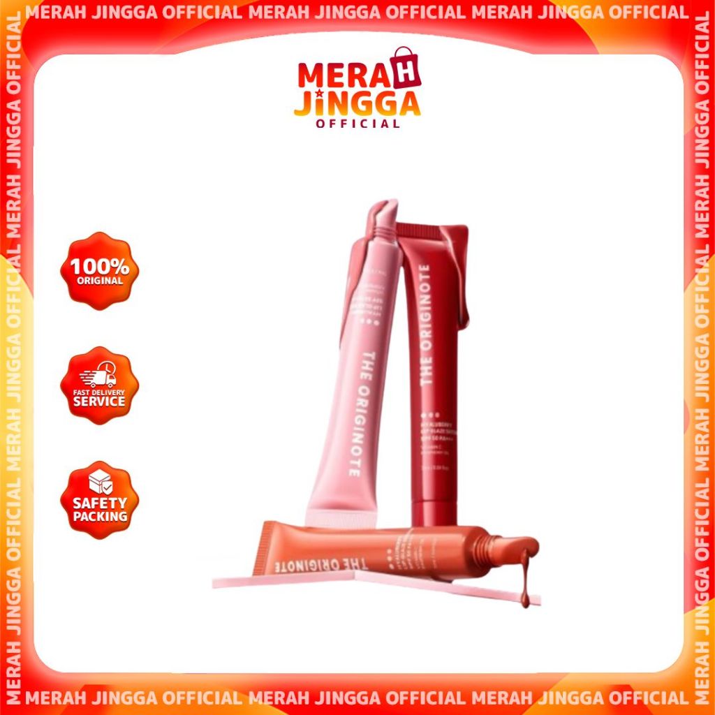 The Originote Hyaluberry Lip Glaze Serum SPF 50 PA+++ Glossy & Plumpy Lips / Merah Jingga Official